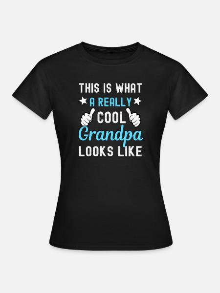 Grossvater Opa - Dame-T-shirt - sort