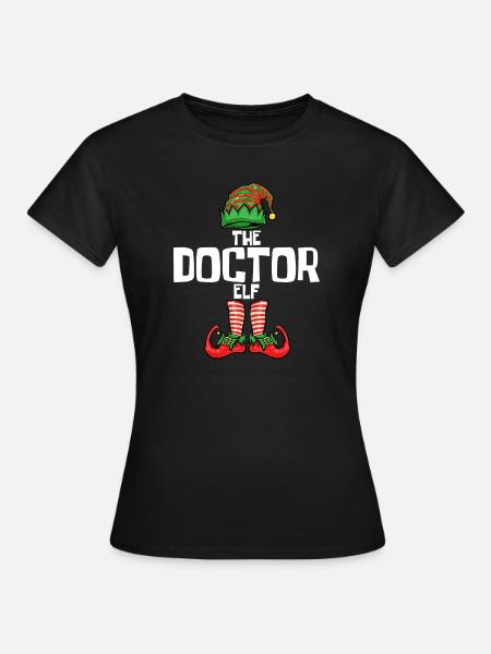 Weihnachten Doktor Elf - Frauen T-Shirt - Schwarz