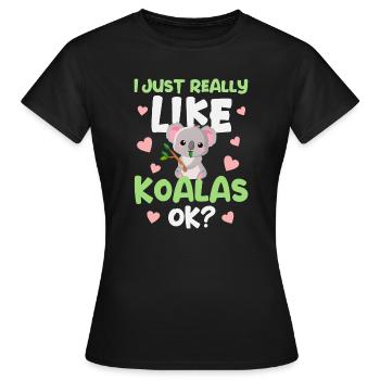 Koala Koala Bear - Women's T-Shirt - black - Front - AI Model Female 172 dark (172cm)