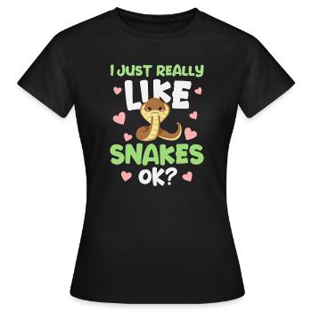 Serpents serpents - T-shirt Femme - noir - Devant - AI Model Female 172 dark (172cm)