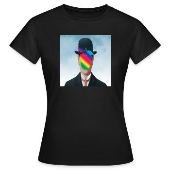 Rainbow Apple-Man - Women's T-Shirt - black - Front - AI Model Female 172 dark (172cm)