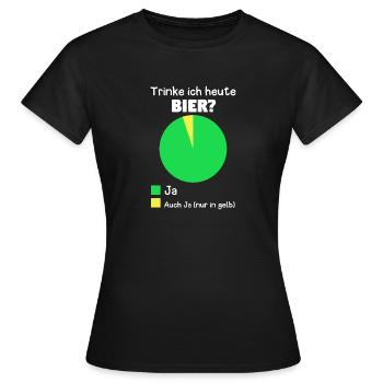 Werde Ich Heute Bier Trinken? Lustige Diagramme - Frauen T-Shirt - Schwarz - Vorne - AI Model Female 172 dark (172cm)