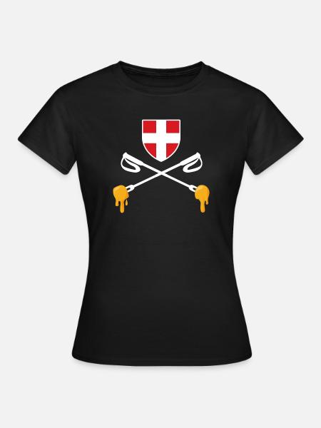 Savoie Ski et fondue savoyarde Cadeau Haute Savoie - T-shirt Femme - noir