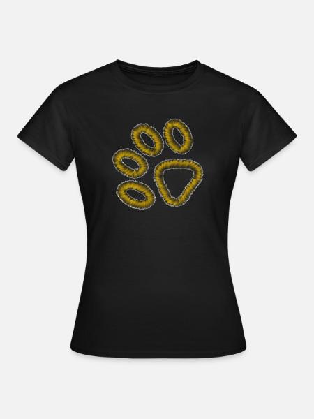 golden tiger paw - Women's T-Shirt - black