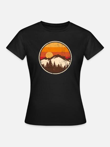 Sunset Ridge Mountain Circle - Women's T-Shirt - black