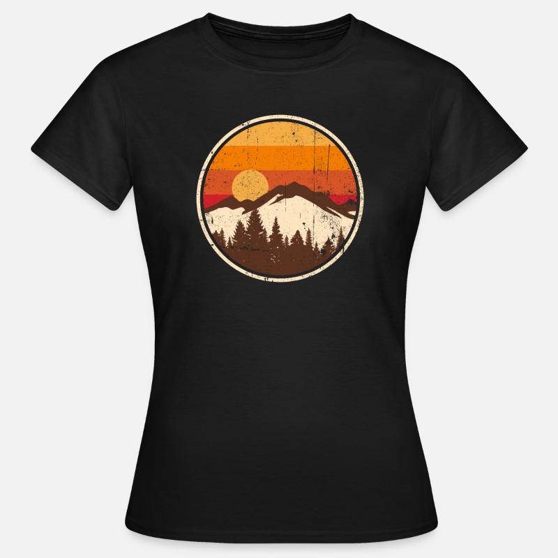 Sunset Ridge Mountain Circle - Women's T-Shirt - black