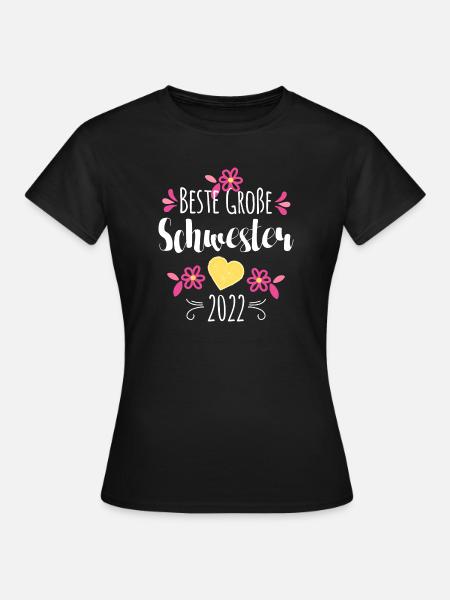 Beste Große Schwester 2022 - Frauen T-Shirt - Schwarz