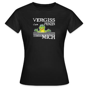 Frosch König textile Geschenkidee - Frauen T-Shirt - Schwarz - Vorne - AI Model Female 172 dark (172cm)