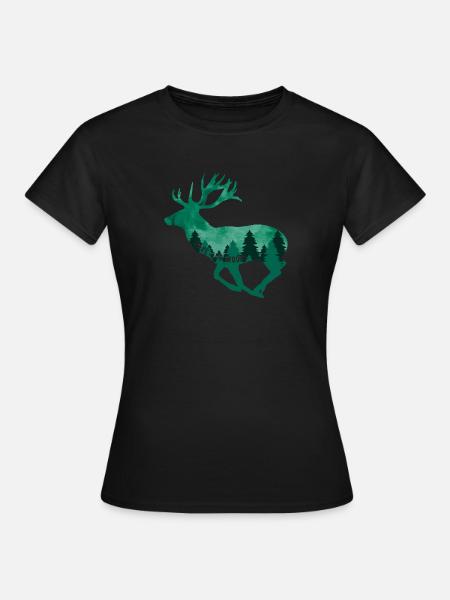 Climate Change Environmental Protection Deer Stag - Women's T-Shirt - black
