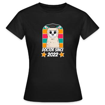 Doctorate 2022 Doctoral Thesis Doctoral Degree - Women's T-Shirt - black - Front - AI Model Female 172 dark (172cm)