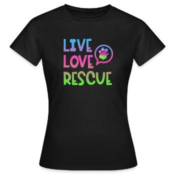Recherche chien de sauvetage chien d’assistance patte - T-shirt Femme - noir - Devant - AI Model Female 172 dark (172cm)