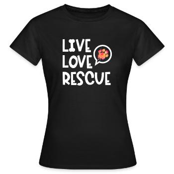 Rettungshund Suchhund Diensthund Pfote - Frauen T-Shirt - Schwarz - Vorne - AI Model Female 172 dark (172cm)