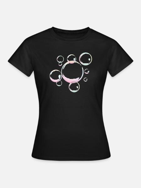 Schimmernde Seifenblasen - Frauen T-Shirt - Schwarz
