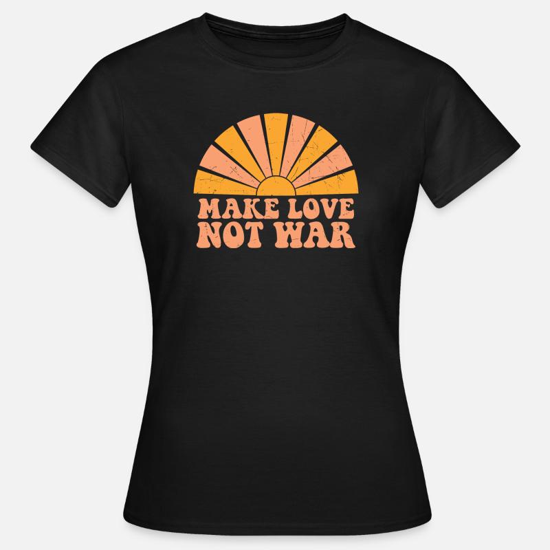 Messaggio di Pace e Amore Solare - Dame-T-shirt - sort