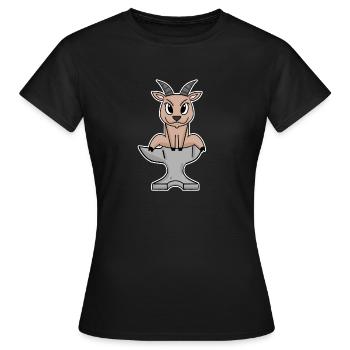 Bock auf Metal - Ziege Ziegenbock - T-shirt Femme - noir - Devant - AI Model Female 172 dark (172cm)