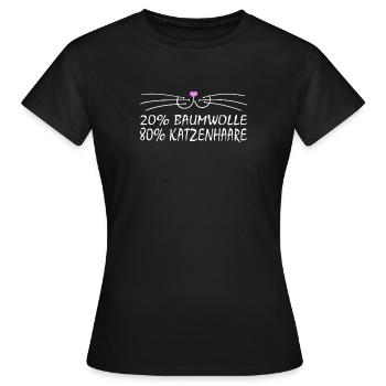Katze Katzen Cat Kätzchen Mieze - Frauen T-Shirt - Schwarz - Vorne - AI Model Female 172 dark (172cm)