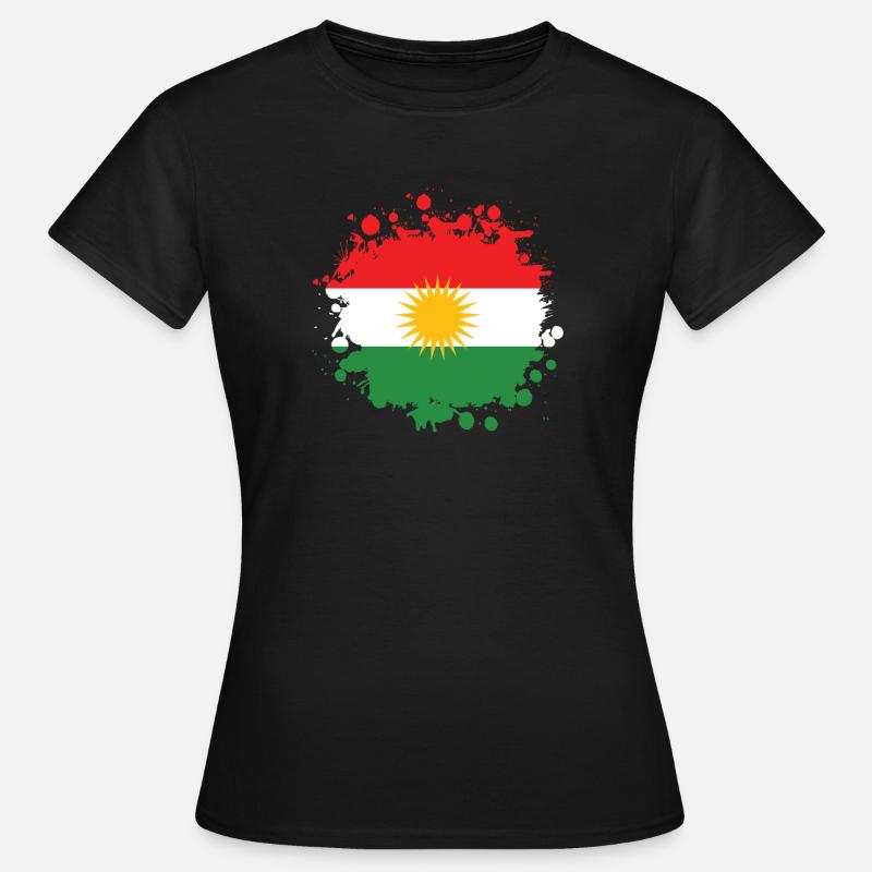Kurdistan Splash flags design - Women's T-Shirt - black
