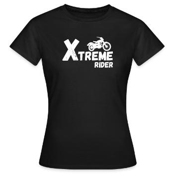 moto, moto sport, moto humour - T-shirt Femme - noir - Devant - AI Model Female 172 dark (172cm)