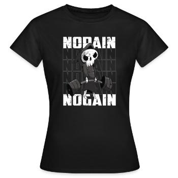 Body Building Skelett - Frauen T-Shirt - Schwarz - Vorne - AI Model Female 172 dark (172cm)