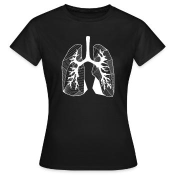 Poumons - T-shirt Femme - noir - Devant - AI Model Female 172 dark (172cm)
