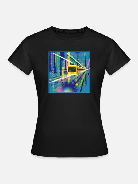 Abstrakte U-Bahn Berlin Graffiti Design - Frauen T-Shirt - Schwarz