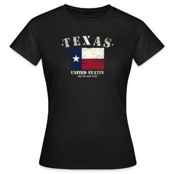 Texas - Frauen T-Shirt - Schwarz - Vorne - AI Model Female 172 dark (172cm)