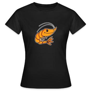 Crevette - T-shirt Femme - noir - Devant - AI Model Female 172 dark (172cm)