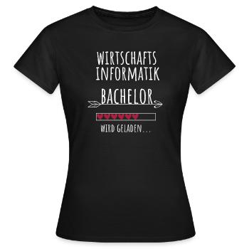 Wirtschaftsinformatik Studium Student Geschenk - Frauen T-Shirt - Schwarz - Vorne - AI Model Female 172 dark (172cm)