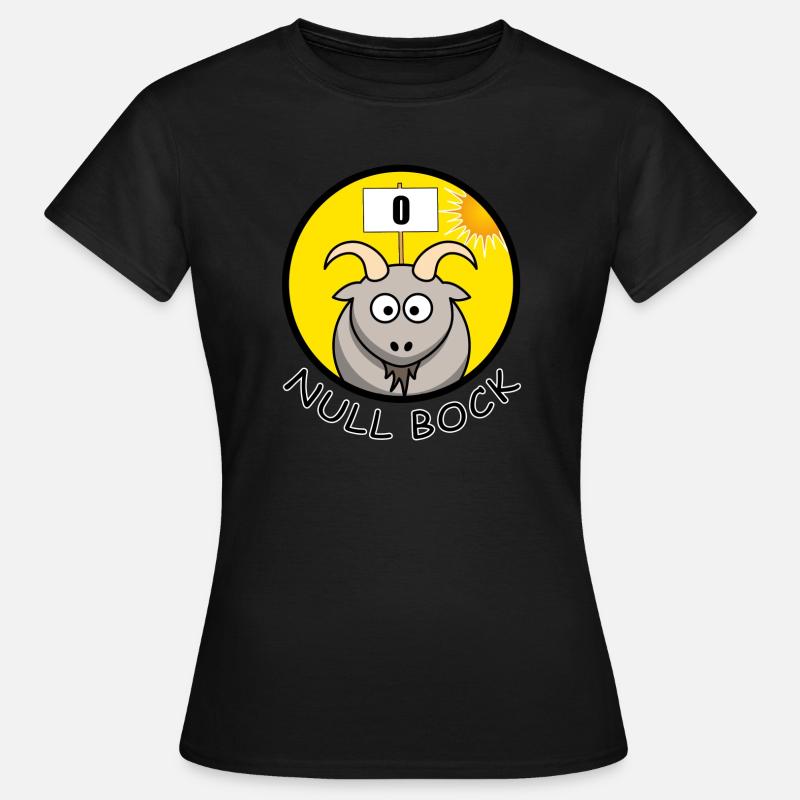 Null Bock Kein Bock Schafbock Ziegenbock Geschenk - Frauen T-Shirt - Schwarz