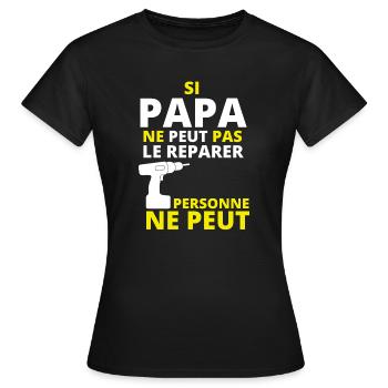 bricoleur, bricoleur, bricolage - T-shirt Femme - noir - Devant - AI Model Female 172 dark (172cm)