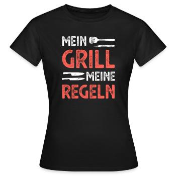 Grill Grillen - Frauen T-Shirt - Schwarz - Vorne - AI Model Female 172 dark (172cm)
