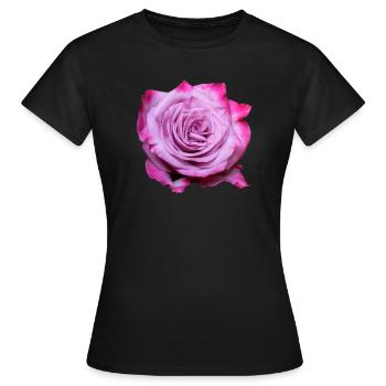 Flower Pink Pink Flower Flowers Pink Pink Flowers - Women's T-Shirt - black - Front - AI Model Female 172 dark (172cm)
