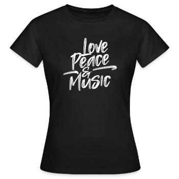 Liebe Statement Frieden Meinungsfreiheit Pazifist - Frauen T-Shirt - Schwarz - Vorne - AI Model Female 172 dark (172cm)