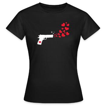 Monde Paix Cœur Paix Amour Humanité - T-shirt Femme - noir - Devant - AI Model Female 172 dark (172cm)