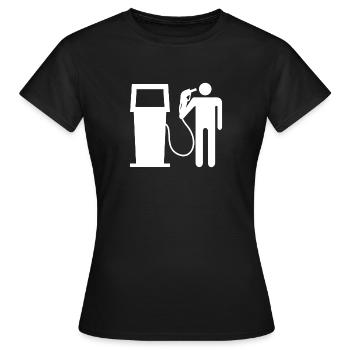 Suicide avec une pompe à essence cadeau humour fun - T-shirt Femme - noir - Devant - AI Model Female 172 dark (172cm)