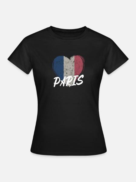 Retro-Abzeichen, Paris Frankreich ist meine Heimatstadt - Frauen T-Shirt - Schwarz
