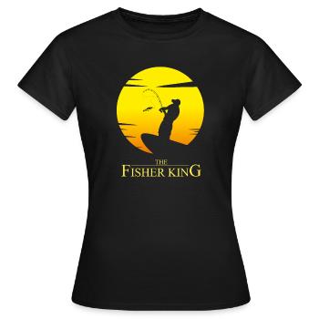 Der König der Fischer - Peachy Parodie Humor - Frauen T-Shirt - Schwarz - Vorne - AI Model Female 172 dark (172cm)