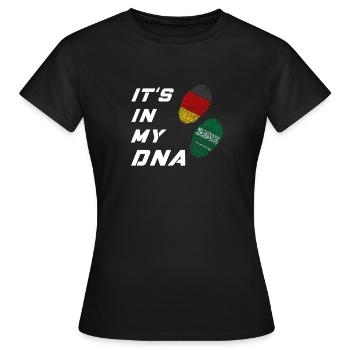 In meiner DNA Deutschland und Saudi Arabien - Frauen T-Shirt - Schwarz - Vorne - AI Model Female 172 dark (172cm)
