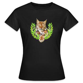 Lynx Wild Cat Liberté - T-shirt Femme - noir - Devant - AI Model Female 172 dark (172cm)
