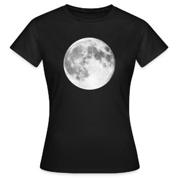 Mond Mondlandung | Vollmond Werwolf - Frauen T-Shirt - Schwarz - Vorne - AI Model Female 172 dark (172cm)