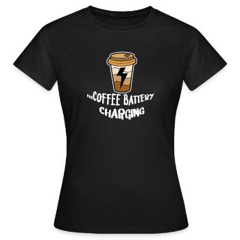 Coffee Drinking Statement Coffee Lovers Breakfast - Women's T-Shirt - black - Front - AI Model Female 172 dark (172cm)