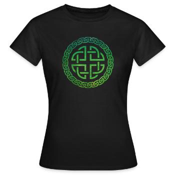 Nœud celtique - T-shirt Femme - noir - Devant - AI Model Female 172 dark (172cm)