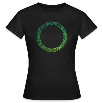 Nœud celtique - T-shirt Femme - noir - Devant - AI Model Female 172 dark (172cm)