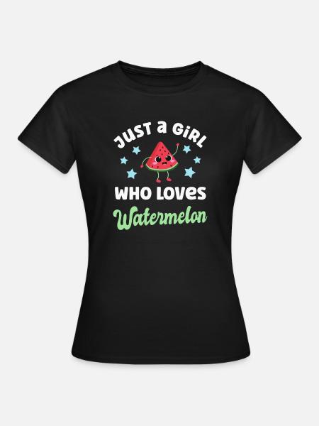 Wassermelone Kawaii Melone - Frauen T-Shirt - Schwarz