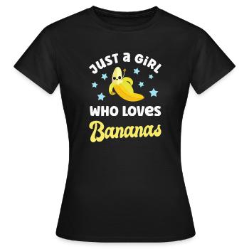 Banane Bananes - T-shirt Femme - noir - Devant - AI Model Female 172 dark (172cm)