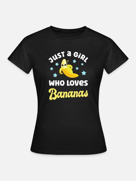 Banane Bananen - Frauen T-Shirt - Schwarz