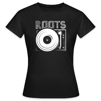 platine DJ DJ Platines Racines Platine vinyle - T-shirt Femme - noir - Devant - AI Model Female 172 dark (172cm)
