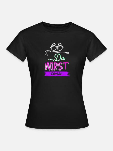 Sehschwäche Brille Statement Großmutter Oma - Frauen T-Shirt - Schwarz