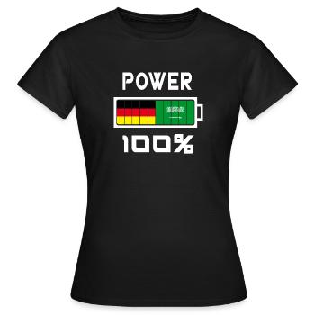 Deutschland und Saudi Arabien Power 100% - Frauen T-Shirt - Schwarz - Vorne - AI Model Female 172 dark (172cm)