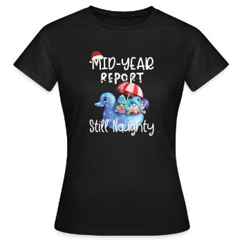 Gnome's Semi-Annual Report Still Cheeky - Women's T-Shirt - black - Front - AI Model Female 172 dark (172cm)